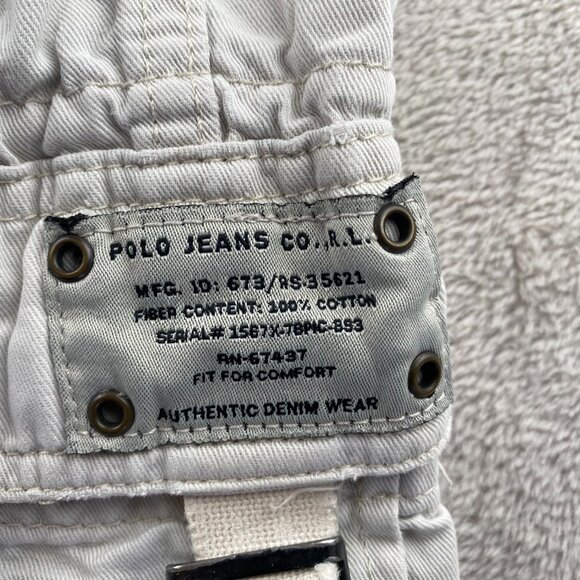 Ralph Lauren Polo Jeans Co. Mens Cargo Pants Size 36x30 Khaki Relaxed Outdoors - Picture 11 of 15